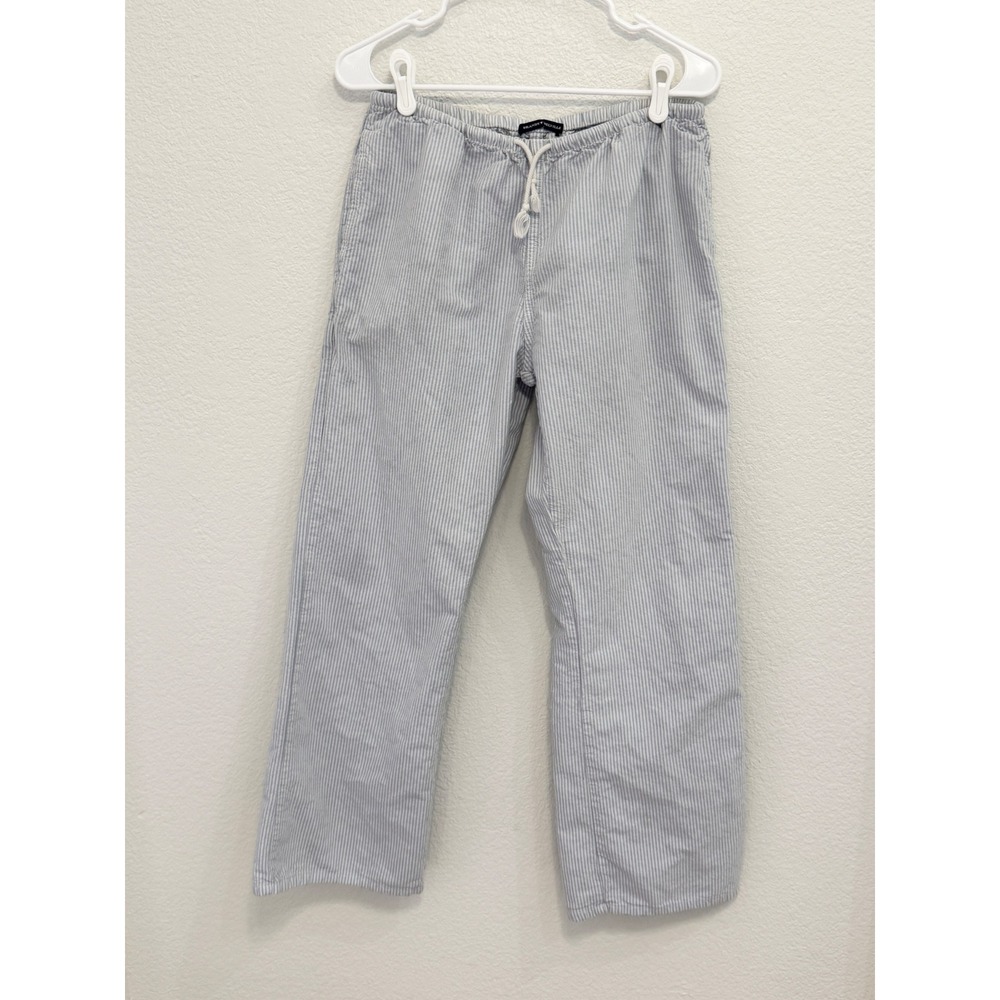 Brandy Melville Anastasia Striped Cotton Drawstring Pants Blue White One Size